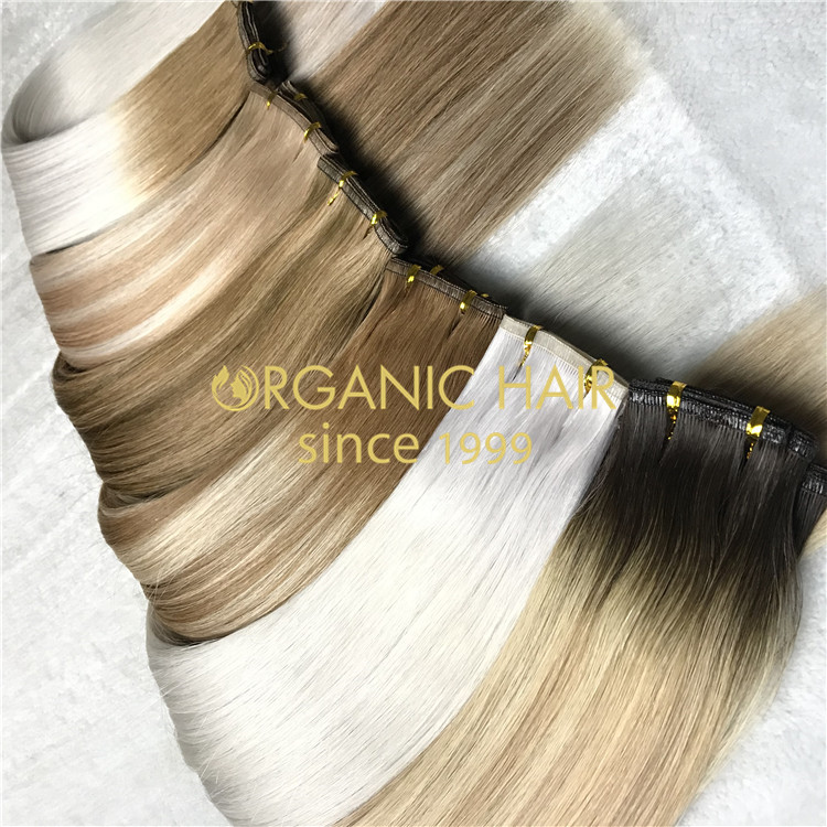 Ombre hybrid wefts hair extensions H165